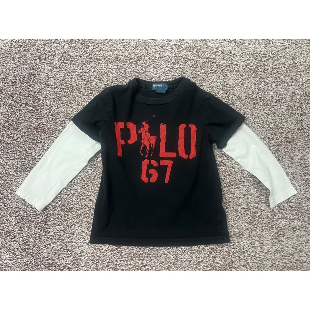 Polo Ralph Lauren Boys Size 5 Polo 67 Big Pony Layered Long Sleeve Shirt